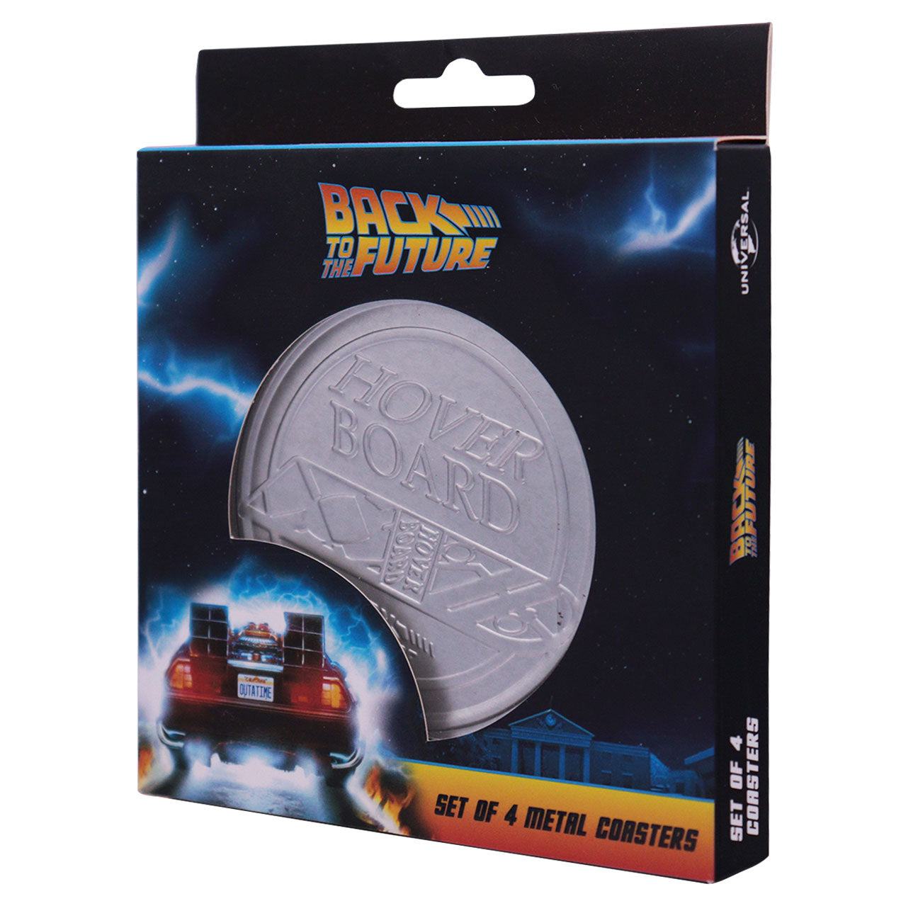 Back the the Future set of 4 non-slip metal coasters from Fanattik