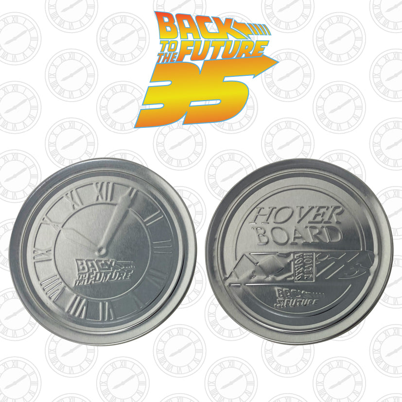 Back to the Future Set of 4 Embossed Metal Coasters