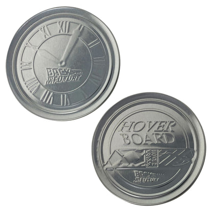 Back to the Future Set of 4 Embossed Metal Coasters