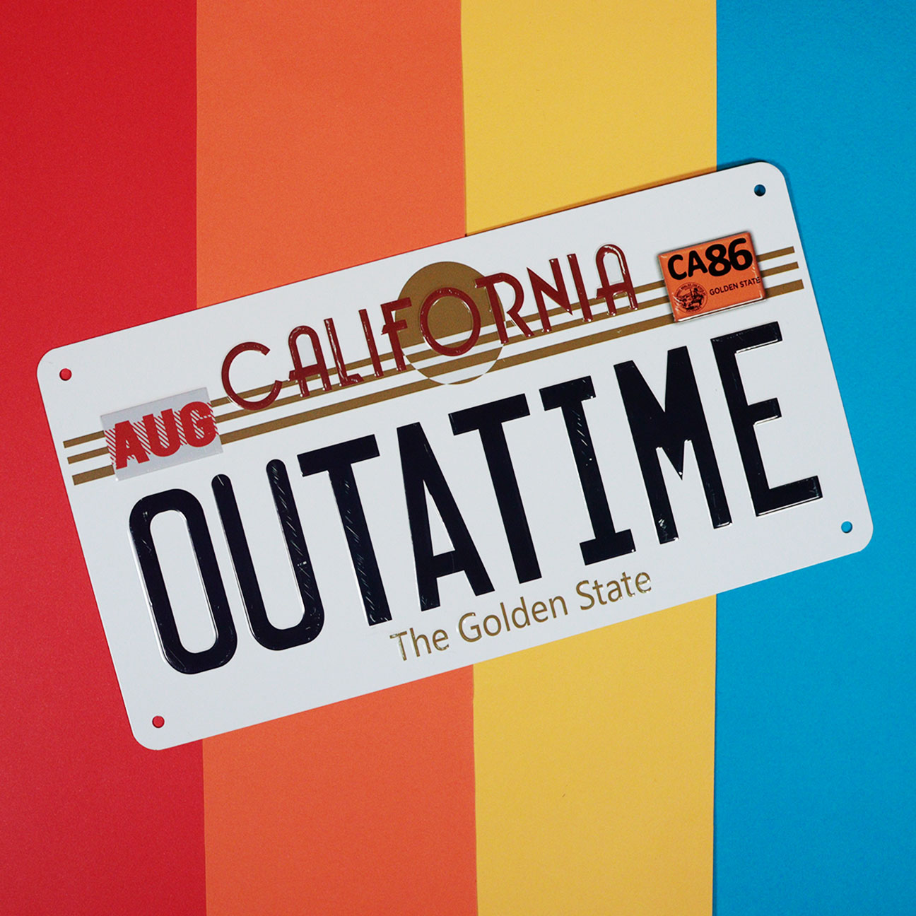 Back to the Future Outatime metal tin sign from Fanattik