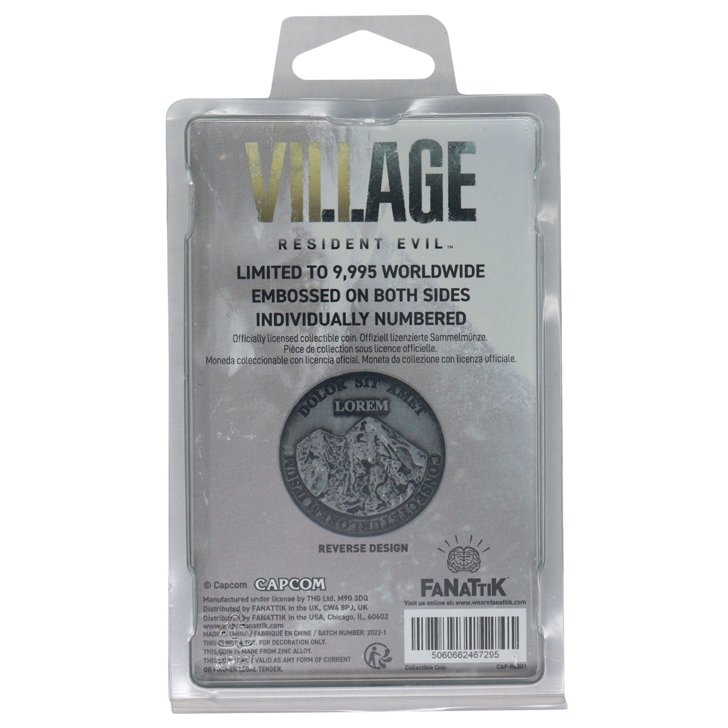 Resident Evil Village collectible metal coin from Fanattik