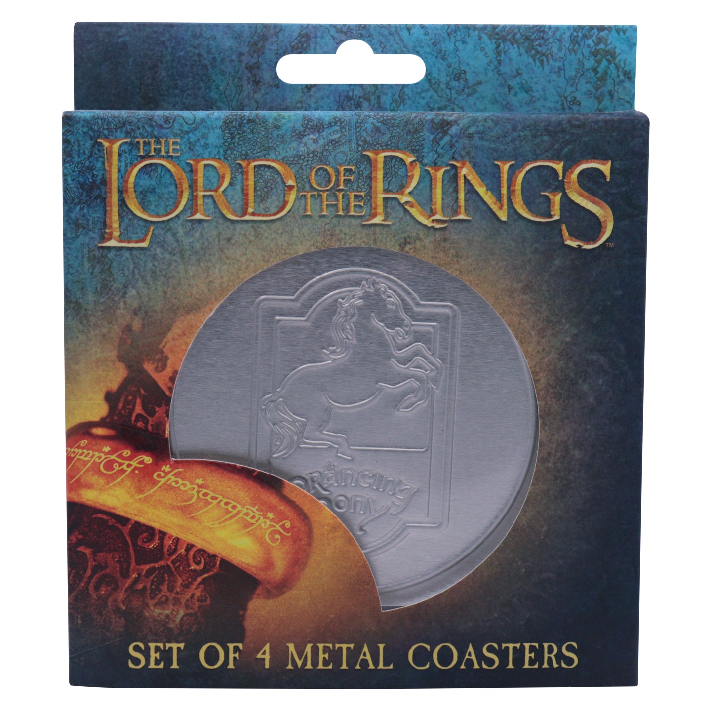 The Lord of the Rings Set of 4 Non-slip Metal coasters from Fanattik