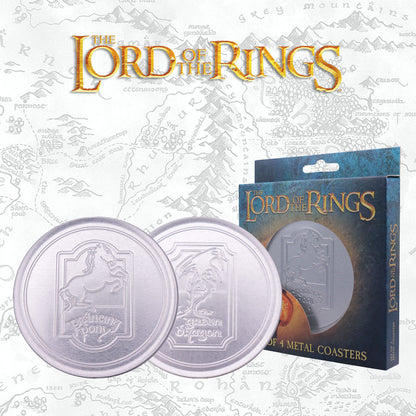 The Lord of the Rings Set of 4 Non-slip Metal coasters from Fanattik