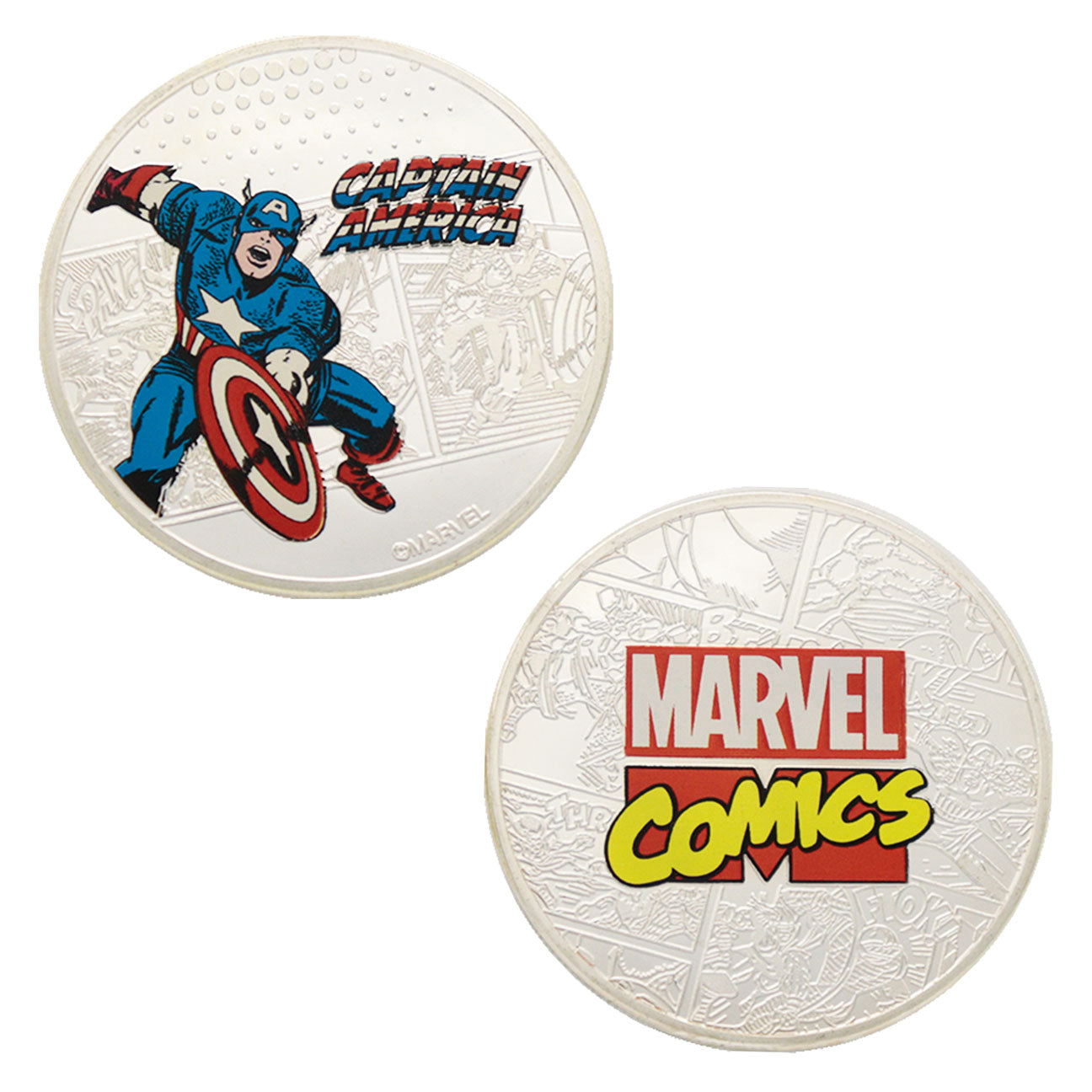 Marvel Limited Edition .999 Silver Plated Captain America Collectible Coin
