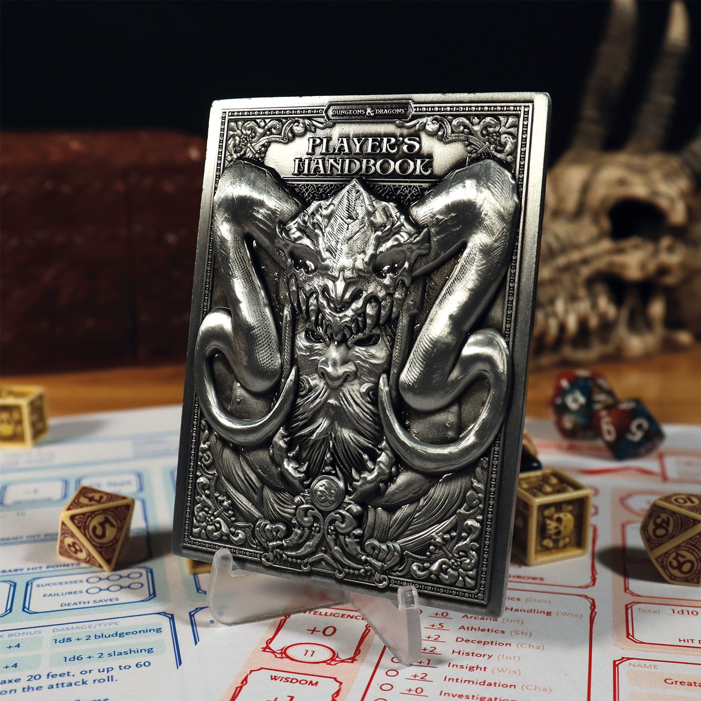 Dungeons & Dragons Limited Edition Players Handbook Ingot Lifestyle with Acrylic Stand