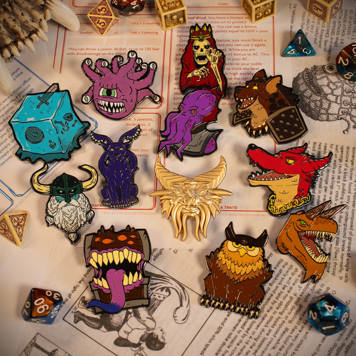 Dungeons & Dragons mystery pin badges from Fanattik