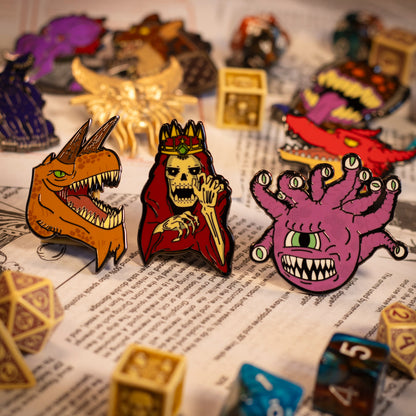 Dungeons & Dragons 50th Anniversary Mystery Pin Badge CDU Containing 12 Blind Boxes