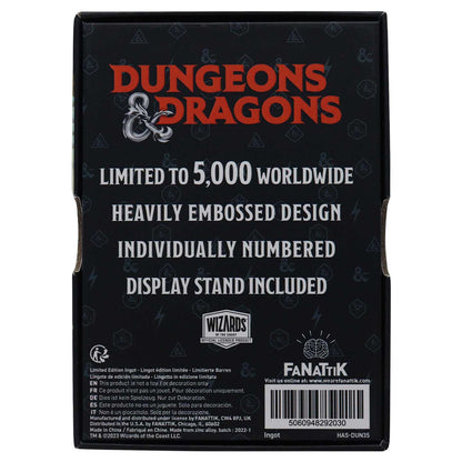 Dungeons & Dragons Limited Edition Keys From The Golden Vault Collectible Metal Ingot