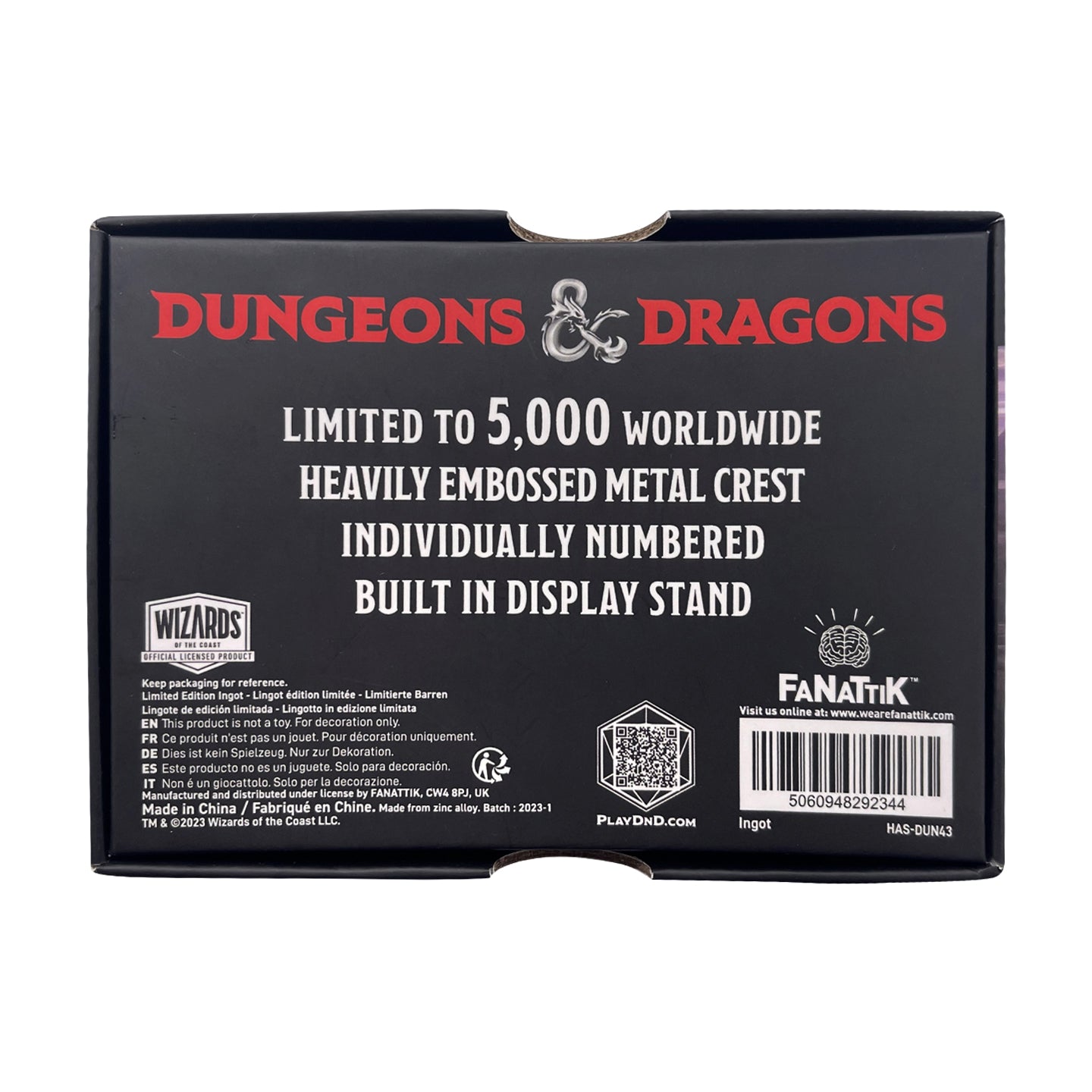 Dungeons & Dragons Limited Edition Mithral Hall Ingot