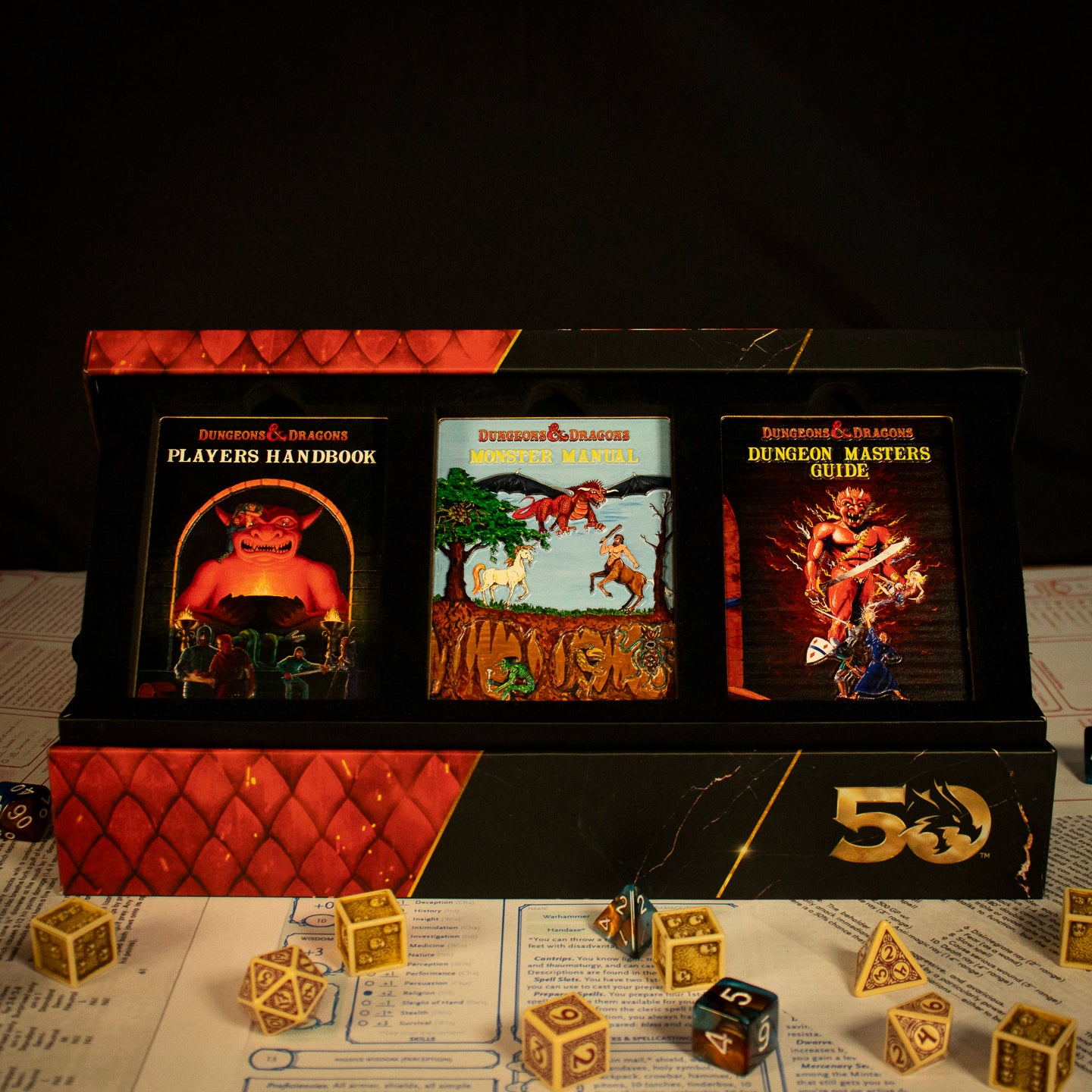Dungeons & Dragons 50th Anniversary 1st Edition Book Cover Collectible Ingot Set