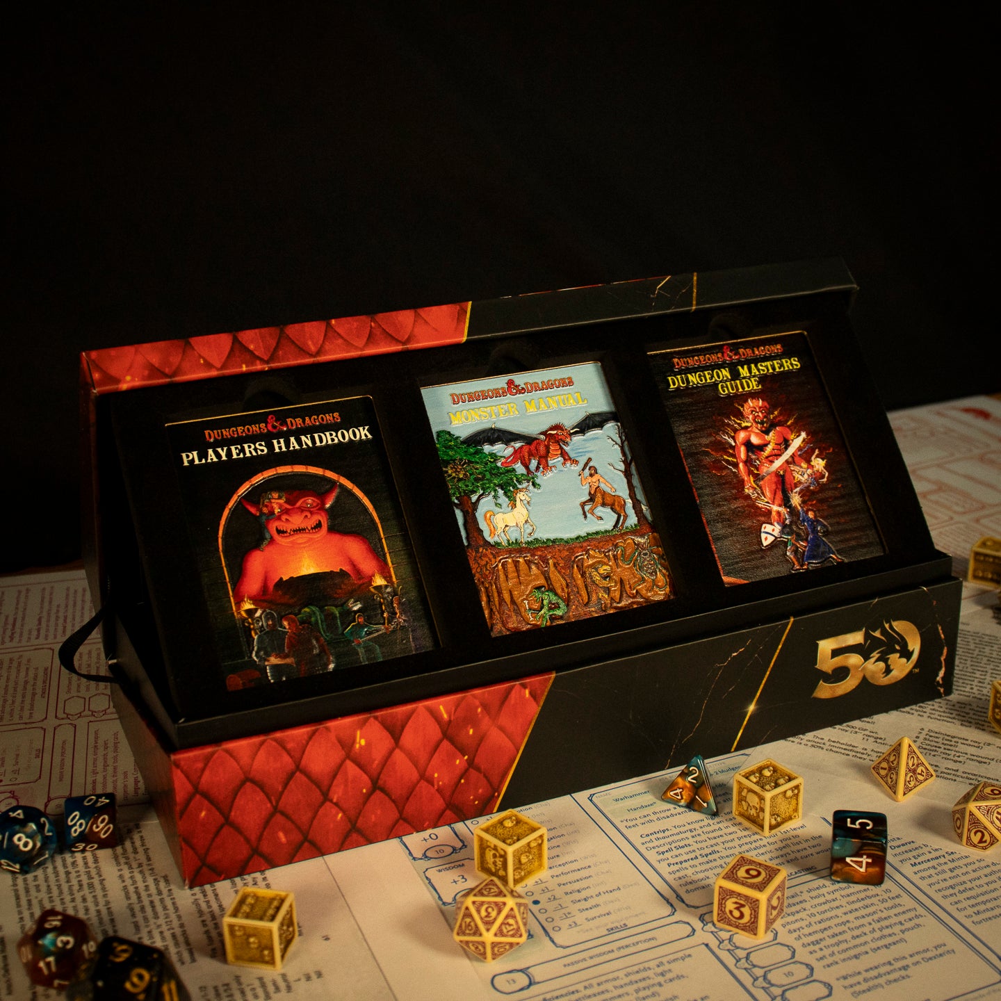Dungeons & Dragons 50th Anniversary 1st Edition Book Cover Collectible Ingot Set
