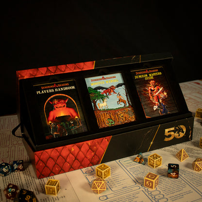 Dungeons & Dragons 50th Anniversary 1st Edition Book Cover Collectible Ingot Set
