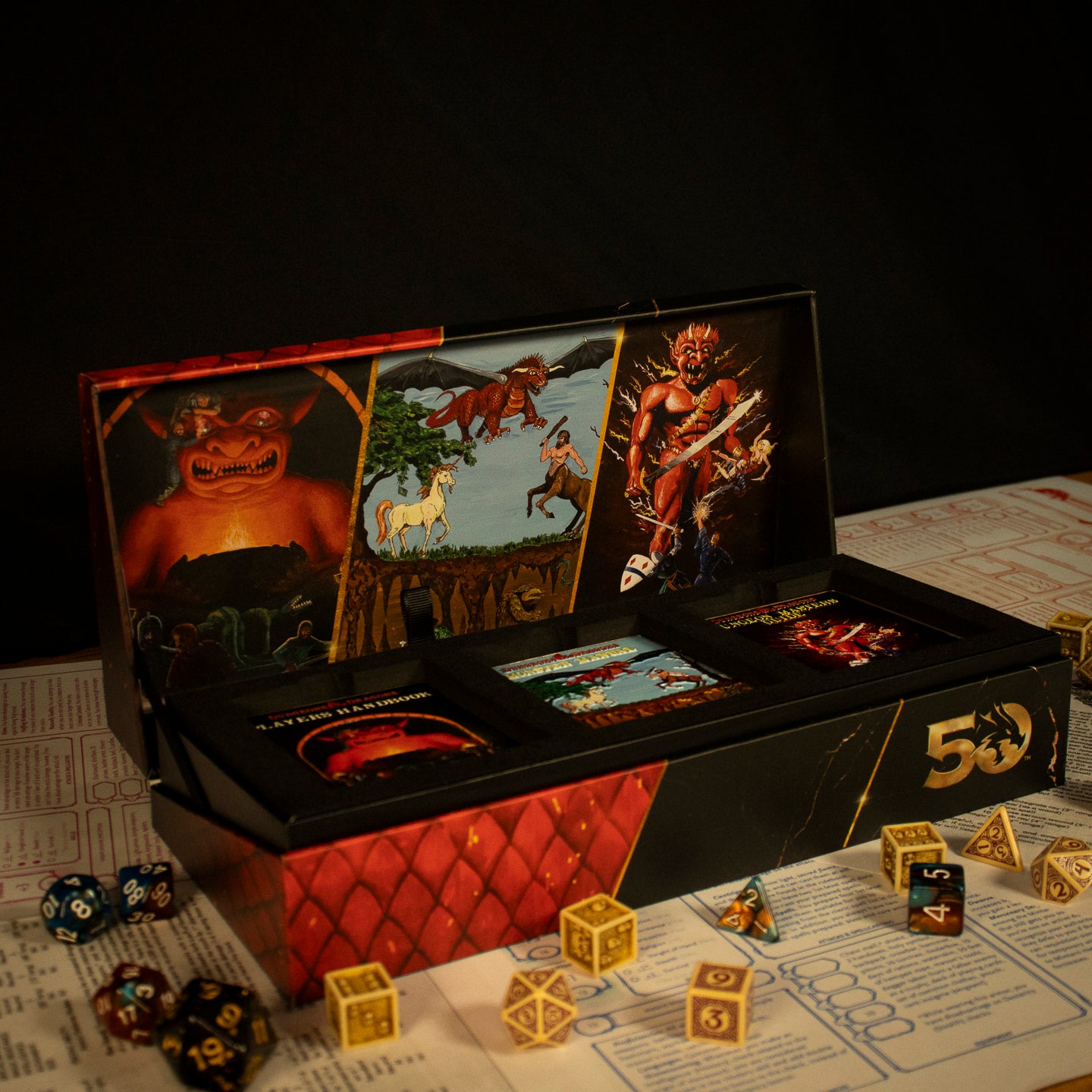 Dungeons & Dragons 50th Anniversary 1st Edition Book Cover Collectible Ingot Set
