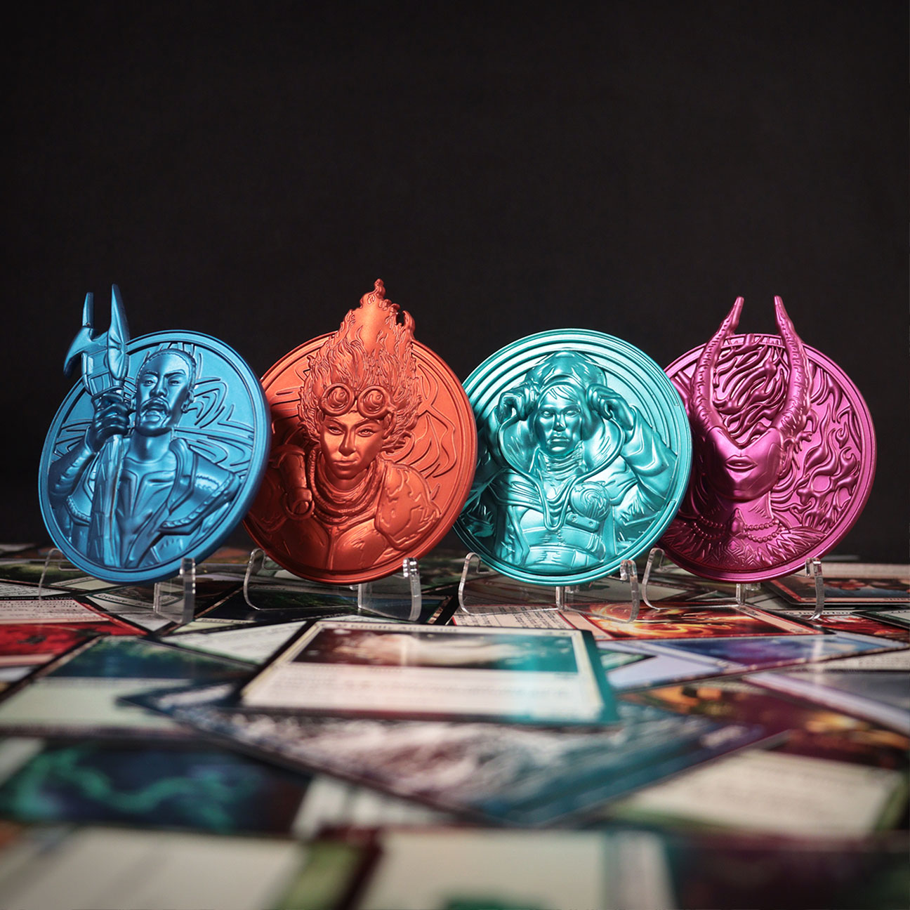 Magic: The Gathering set of 4 Planeswalkers collectible metal medallions from Fanattik