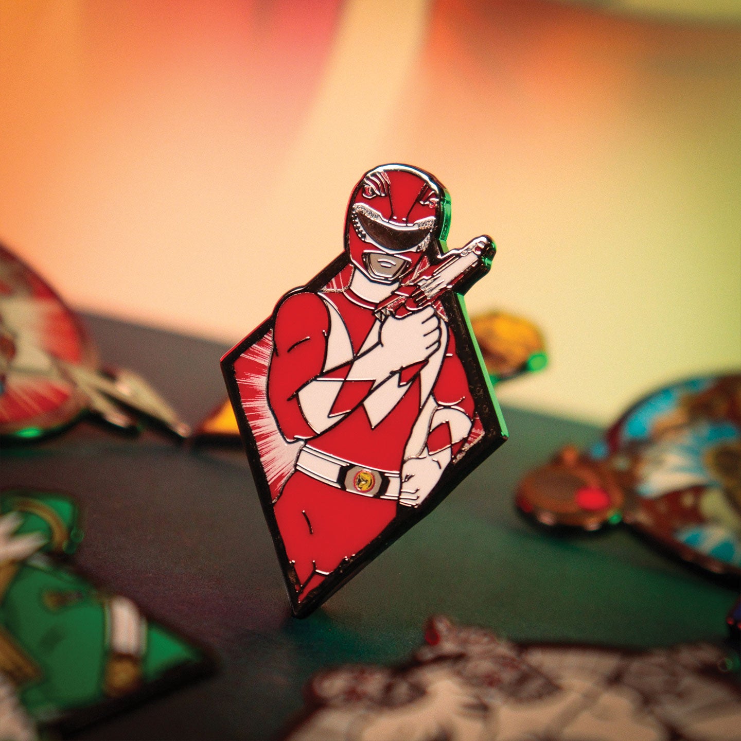 Power Rangers - Mystery Pin Badge CDU Containing 12 Blind Boxes