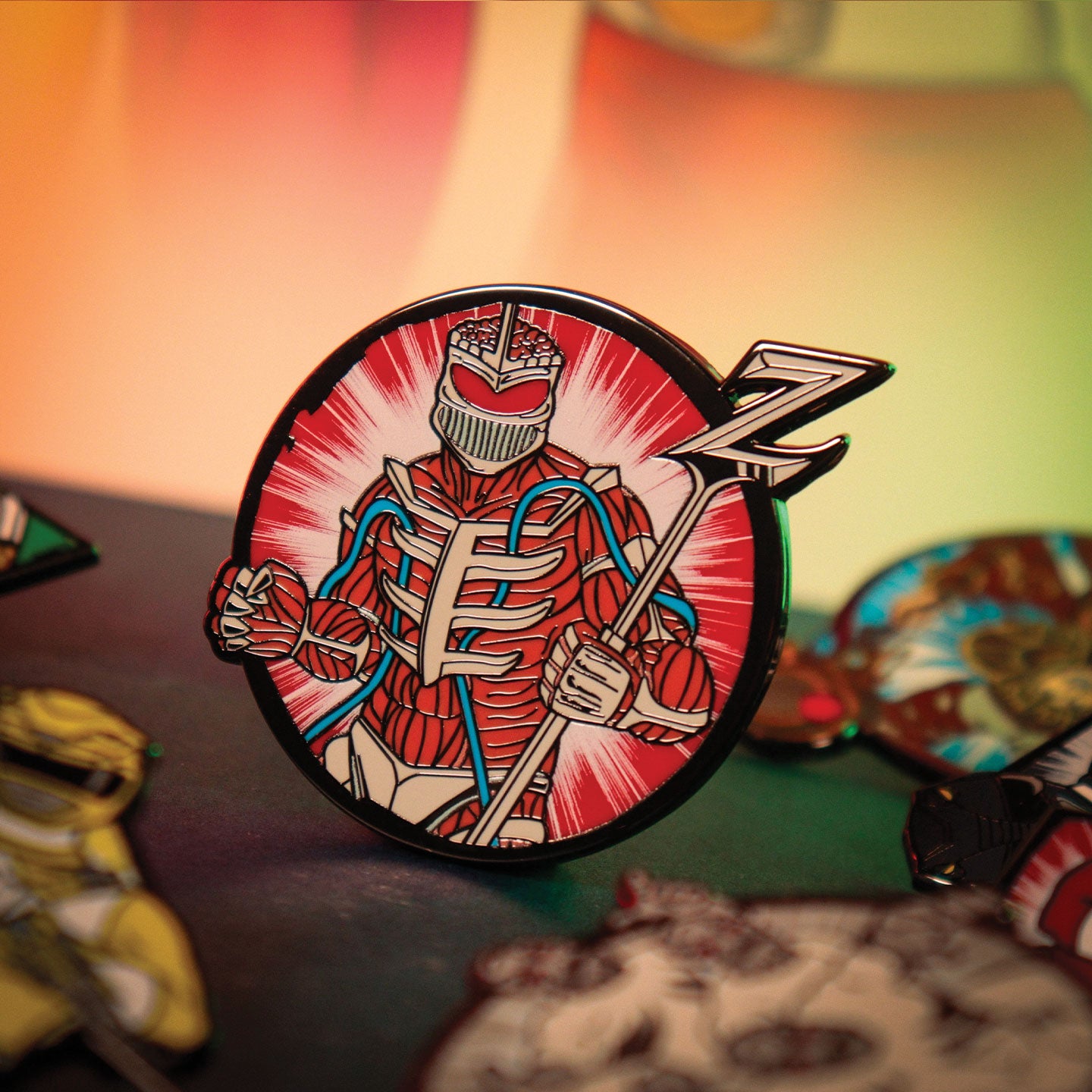 Power Rangers - Mystery Pin Badge CDU Containing 12 Blind Boxes