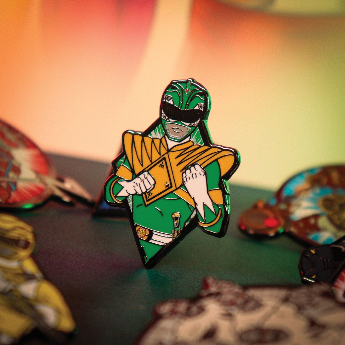 Power Rangers - Mystery Pin Badge CDU Containing 12 Blind Boxes