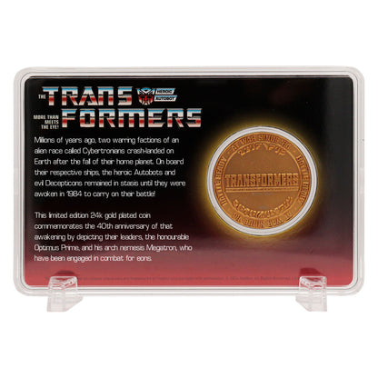 Transformers 40th Anniversary 24k Gold Plated Coin