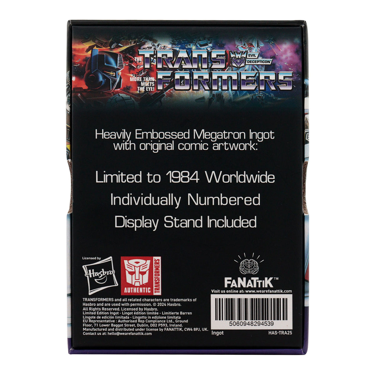 Transformers 40th Anniversary Decepticons Collectible Metal Ingot