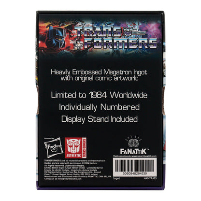 Transformers 40th Anniversary Decepticons Collectible Metal Ingot
