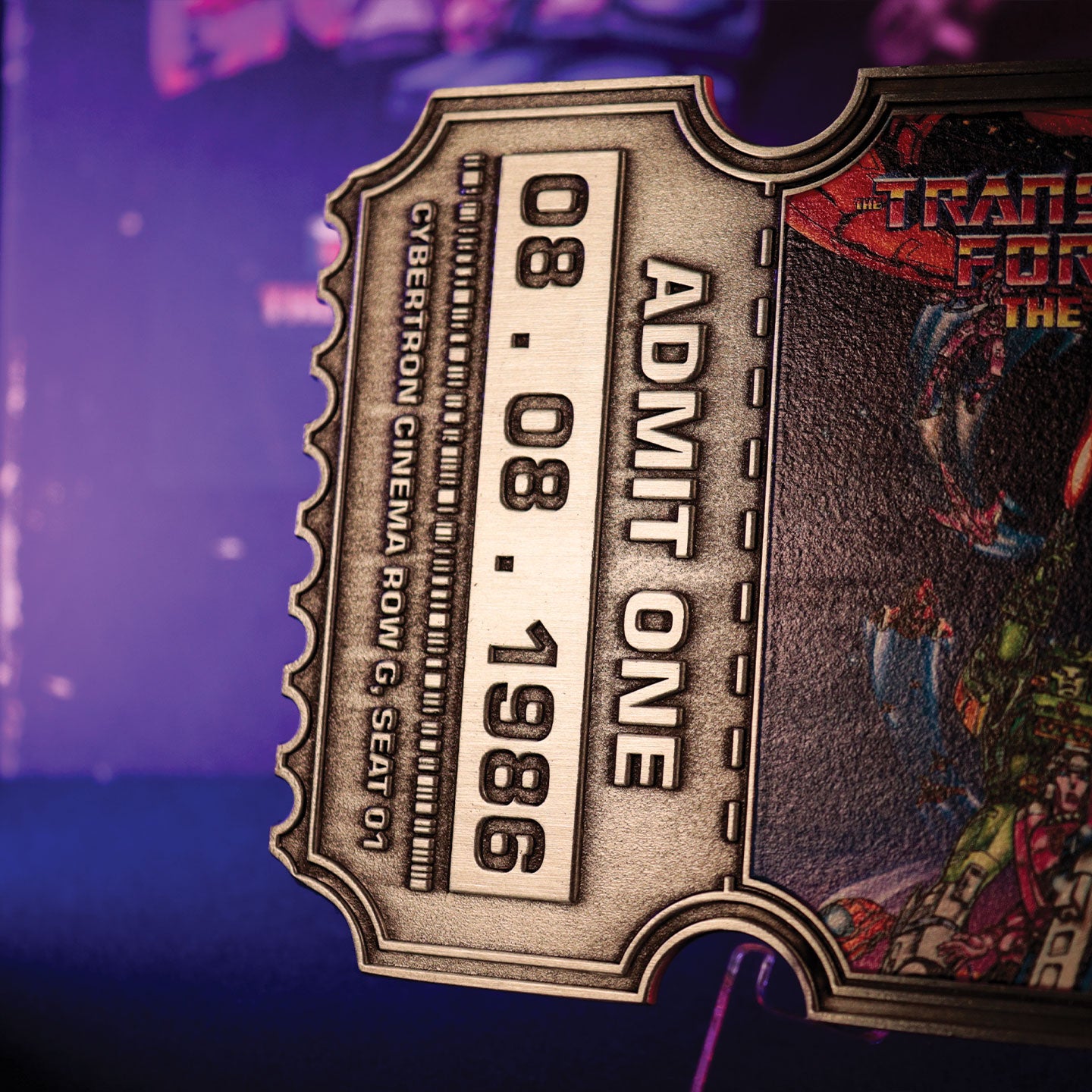 Transformers: The Movie – Limited Edition 40th Anniversary Metal Replica Movie Ticket