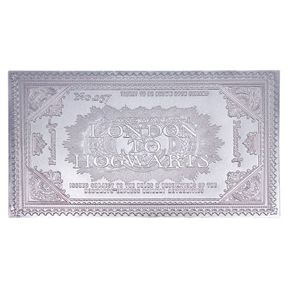 Harry Potter Limited Edition Replica .999 Silver Plated Hogwarts Express Train Ticket