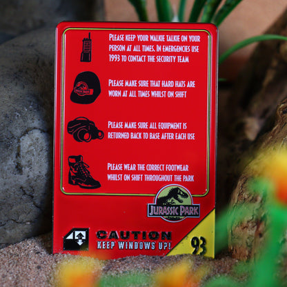 Jurassic Park Limited Edition 30th Anniversary Replica Vehicle I.D Ingot Reverse Lifestyle