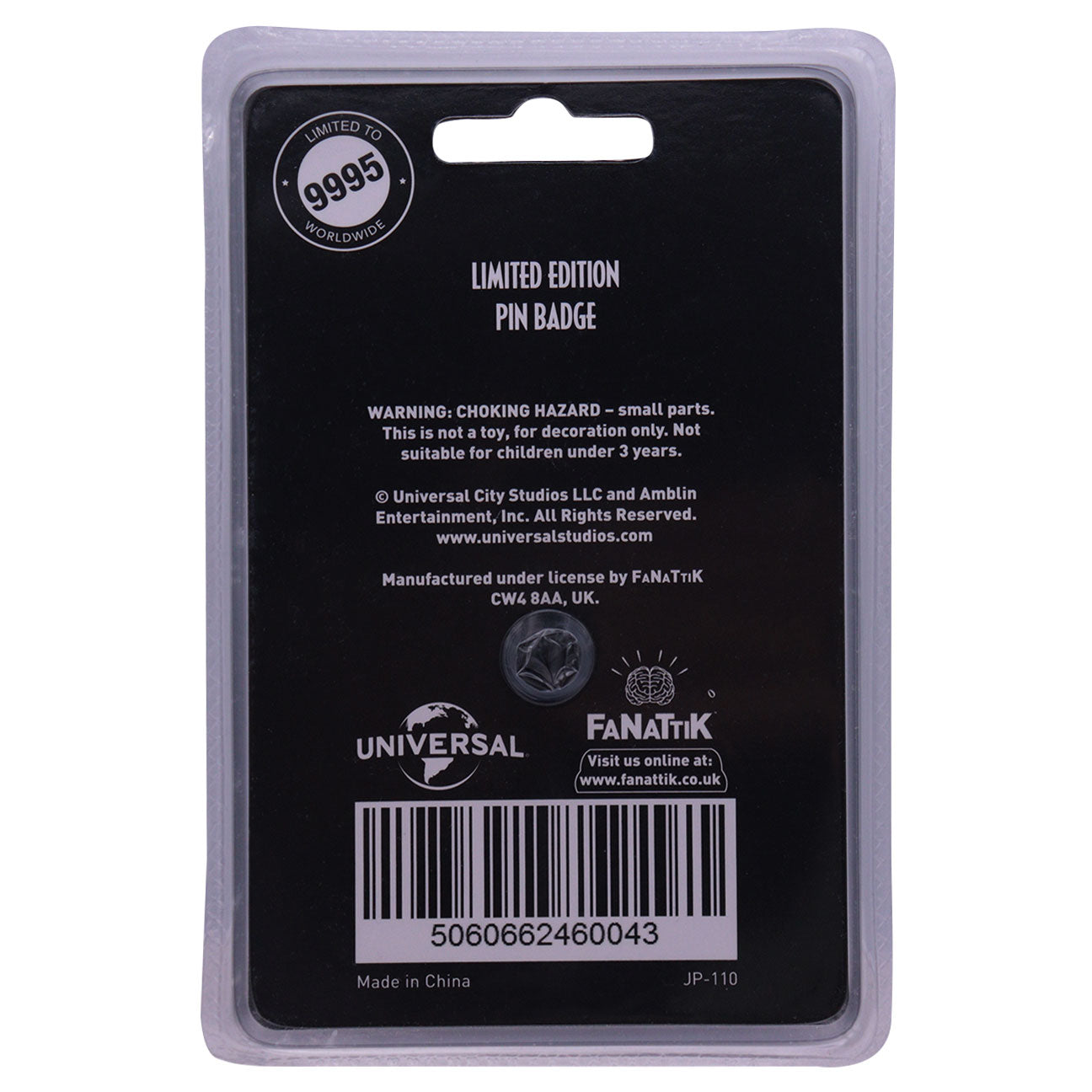 Jurassic Park limited edition enamel dinosaur pin badge