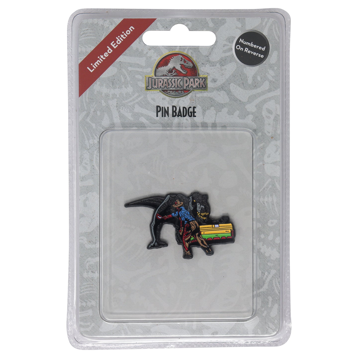 Jurassic Park limited edition enamel dinosaur pin badge