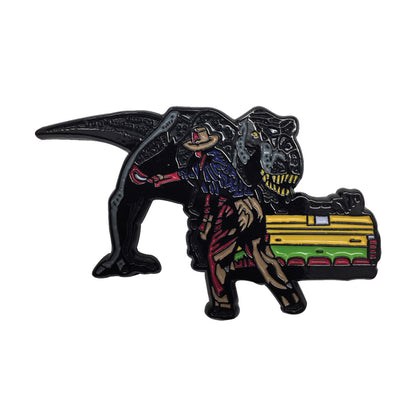 Jurassic Park limited edition enamel dinosaur pin badge