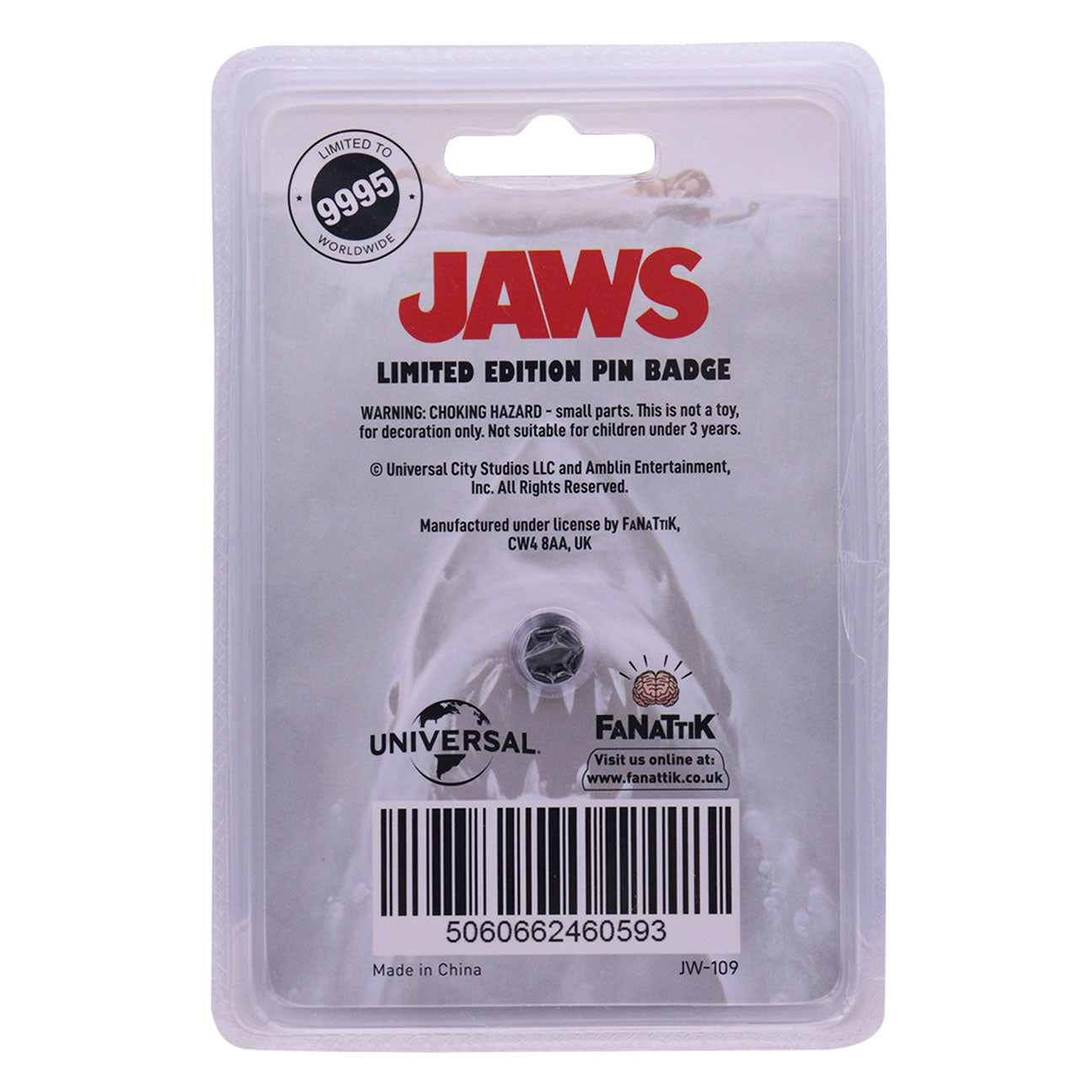 Jaws Limited Edition Pin Badge