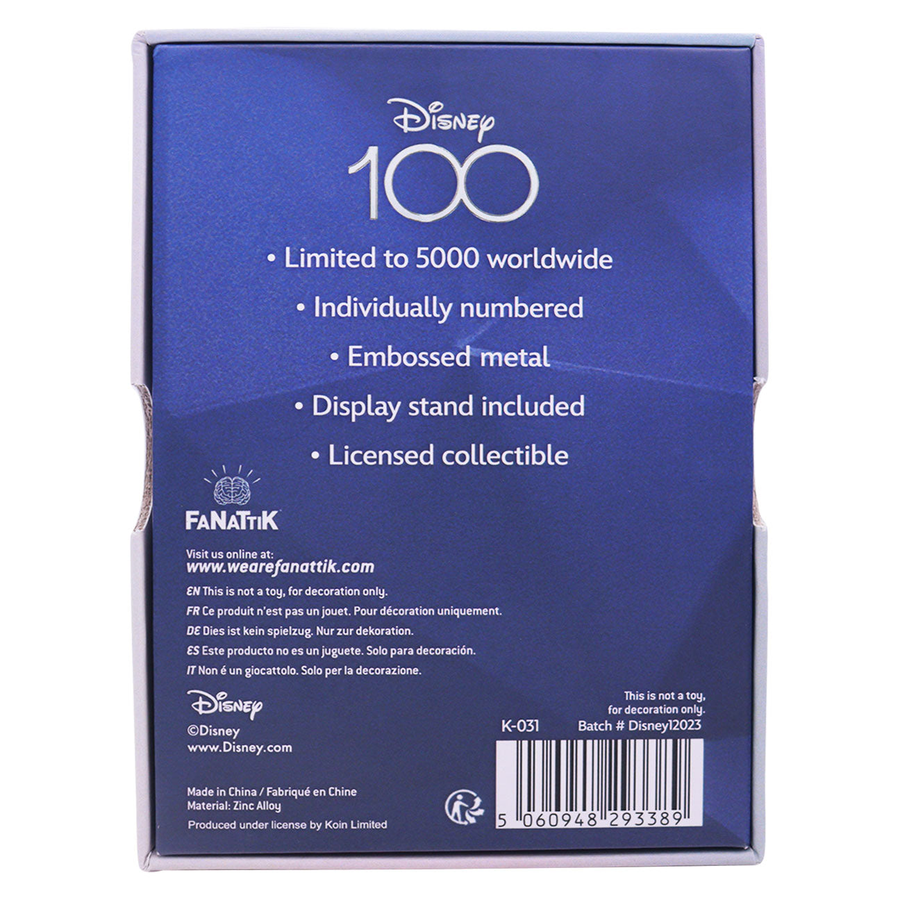Disney Limited Edition 100th Anniversary Ingot