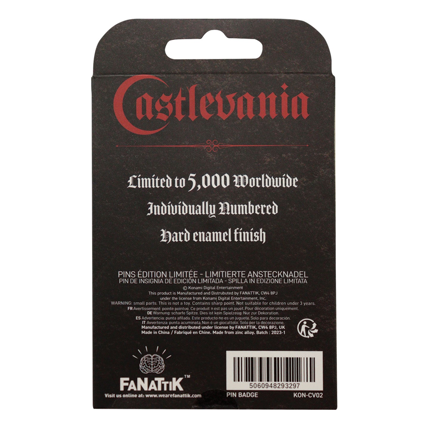 Castlevania limited edition Alucard enamel pin badge from Fanattik