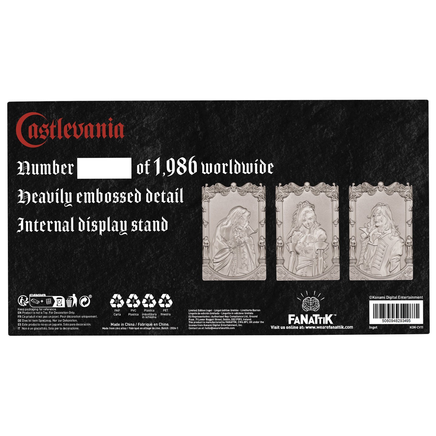 Castlevania limited edition Set of 3 ingots from Fanattik