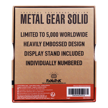 Metal Gear Solid limited edition foxhound insignia ingot from Fanattik