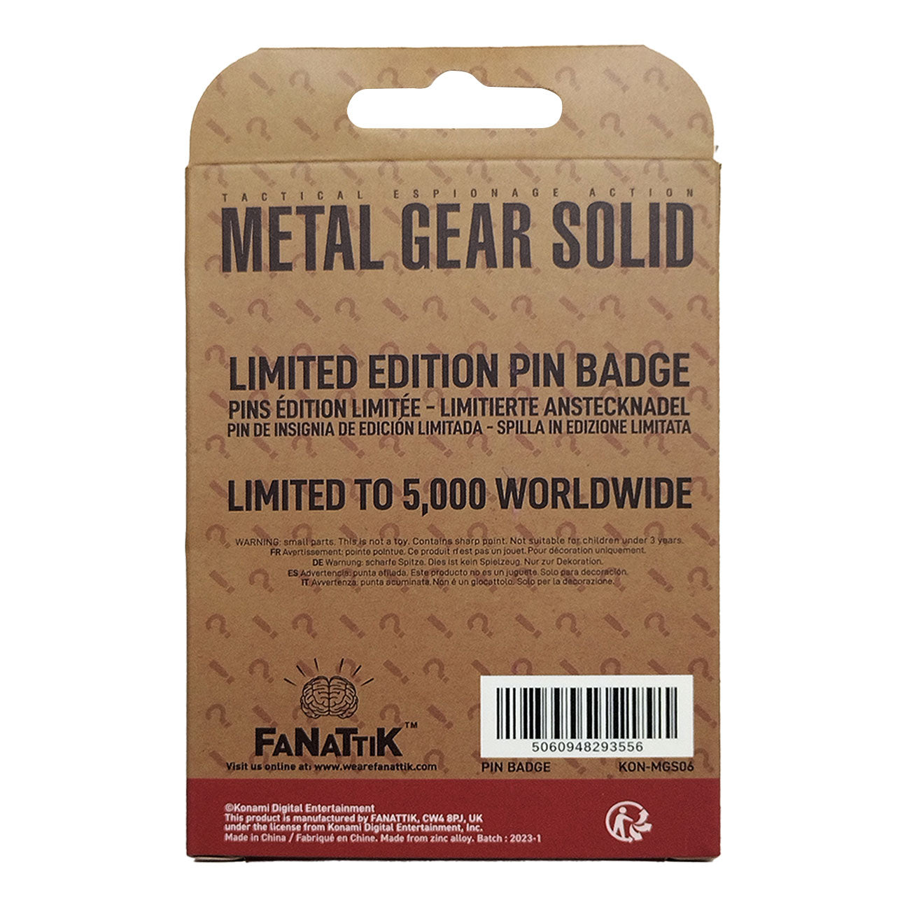 Metal Gear Solid Limited Edition FOXHOUND Insignia Enamel Pin Badge