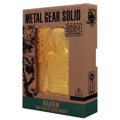 Metal Gear Solid 2 - 24k Gold Plated Raiden Ingot