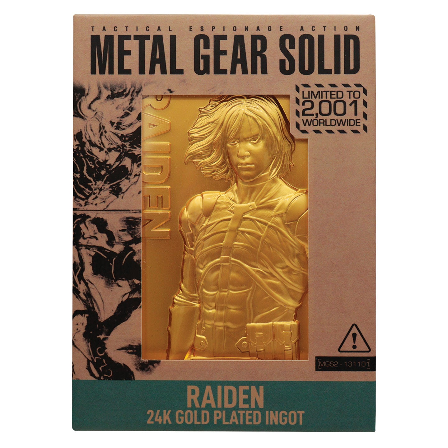 Metal Gear Solid 2 - 24k Gold Plated Raiden Ingot
