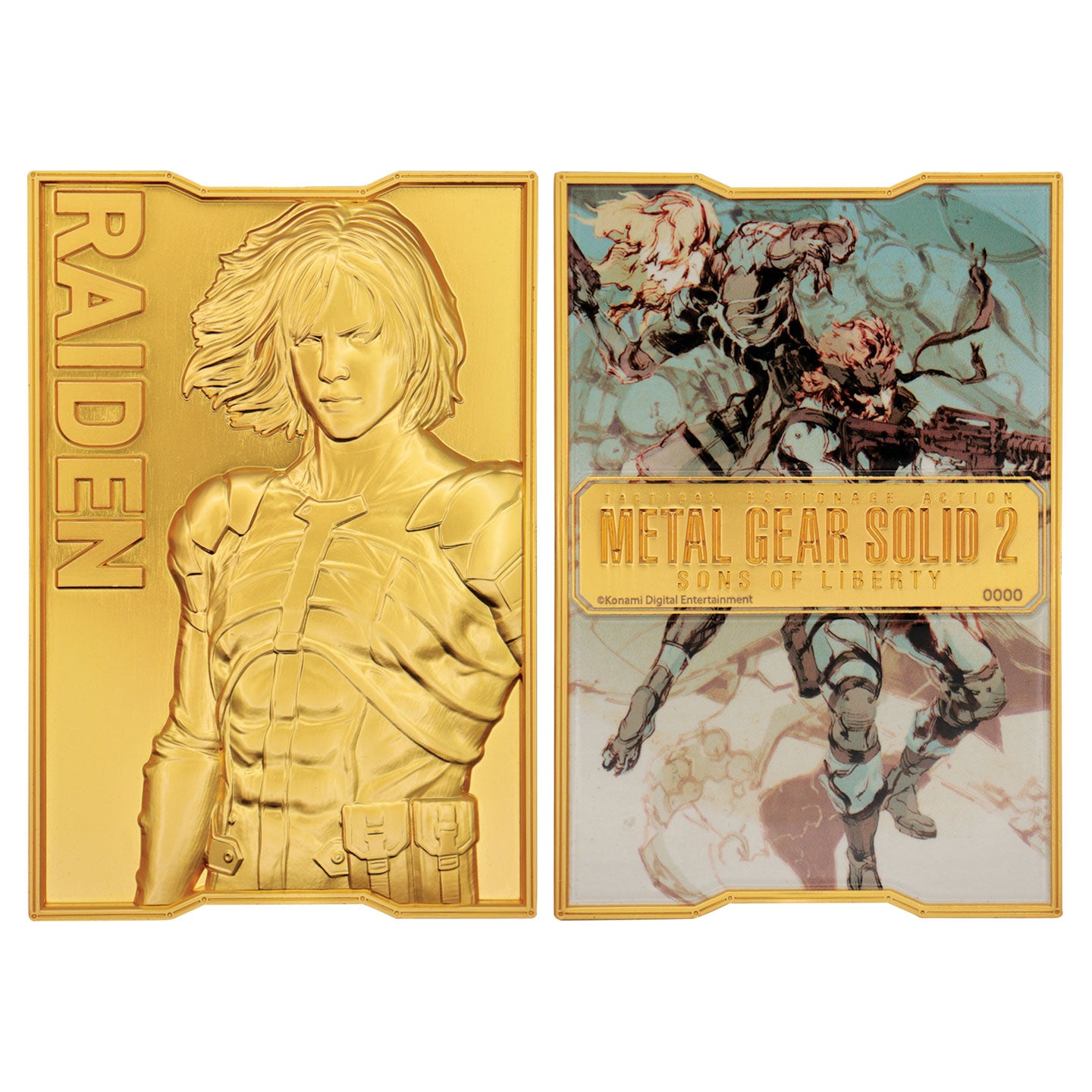 Metal Gear Solid 2 - 24k Gold Plated Raiden Ingot