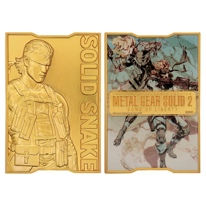 Metal Gear Solid 2 - 24k Gold Plated Snake Ingot