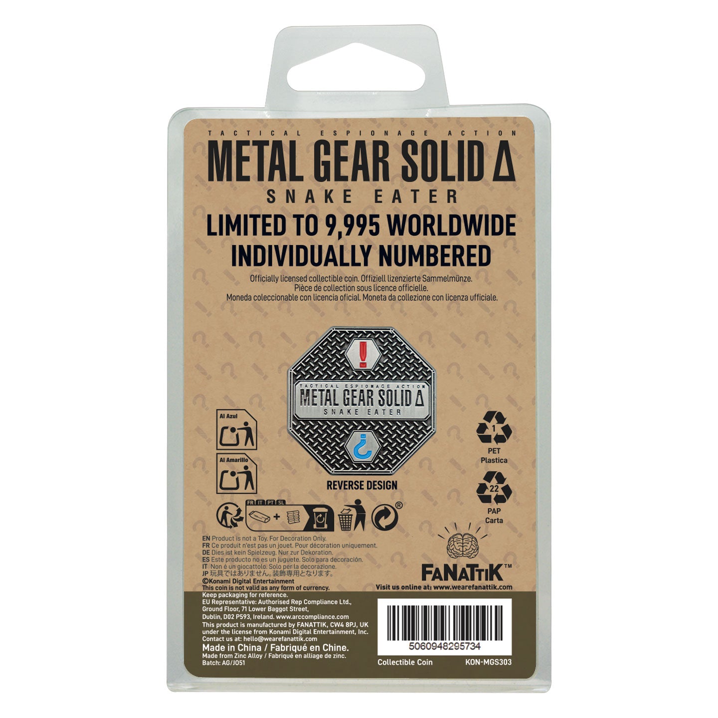 Metal Gear Solid Delta Limited Edition Naked Snake Coin
