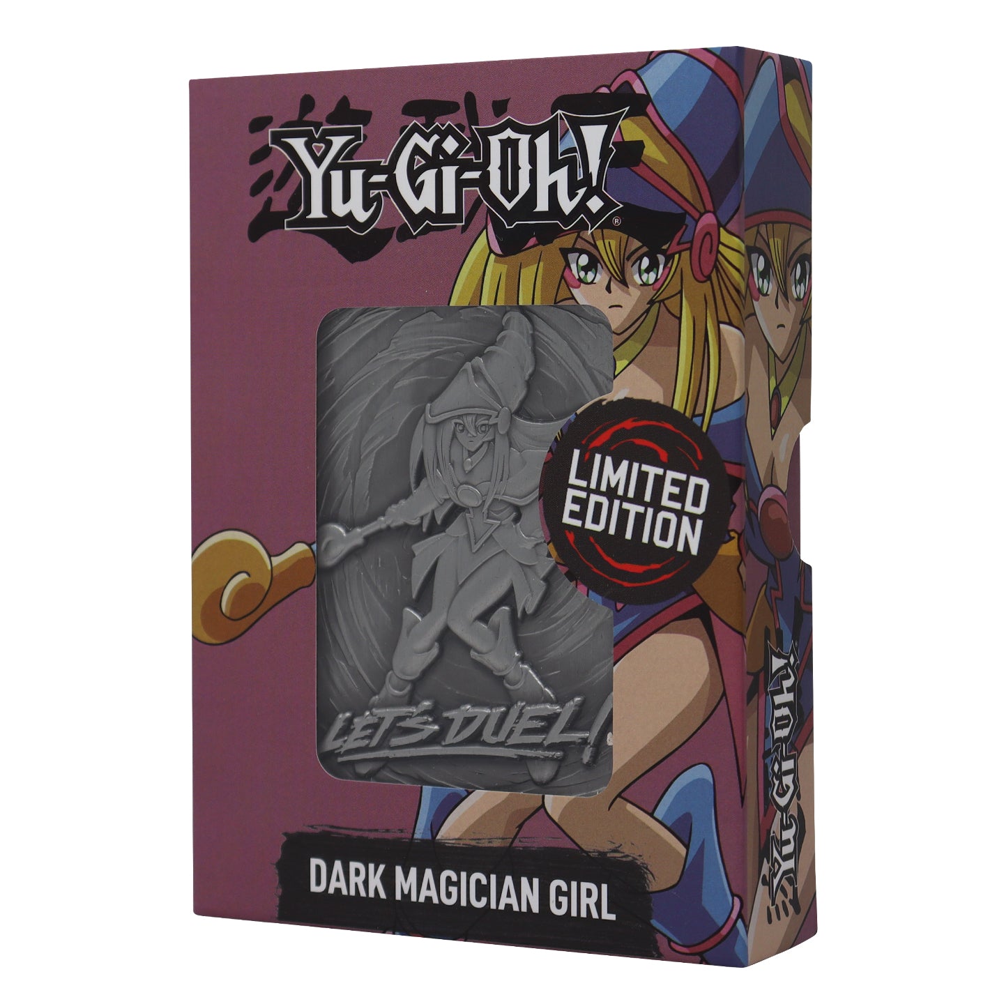 Yu-Gi-Oh! limited edition Dark Magician Girl collectible metal card from Fanattik