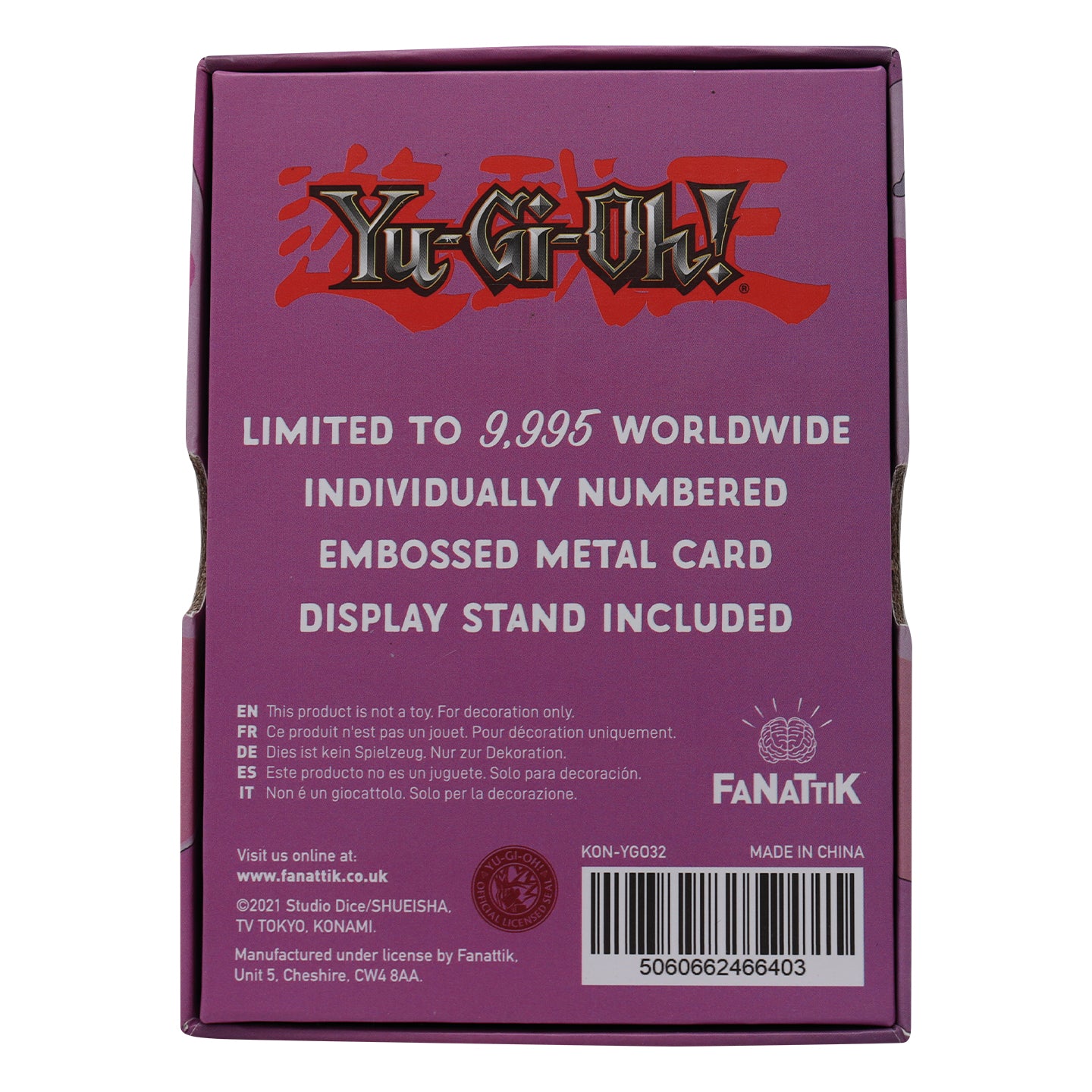 Yu-Gi-Oh! Marshmallon limited edition metal card from Fanattik