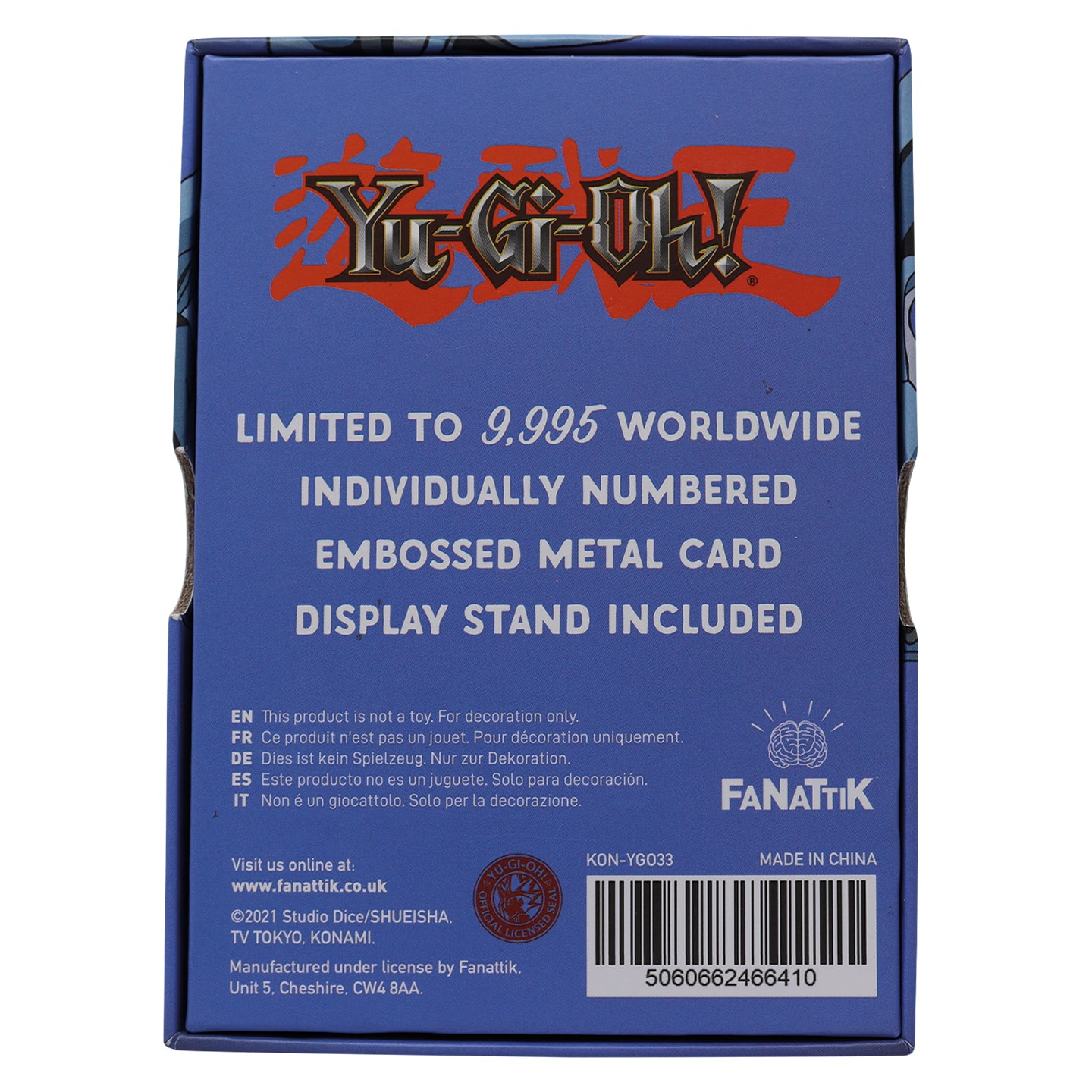 Yu-Gi-Oh! Limited Edition Blue Eyes Toon Dragon Metal Card Yu-Gi-Oh! Limited Edition Blue Eyes Toon Dragon Metal Card