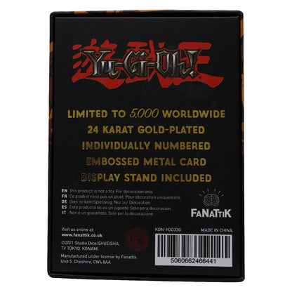 Yu-Gi-Oh! Limited Edition 24k Gold Plated Blue Eyes Toon Dragon Metal Card