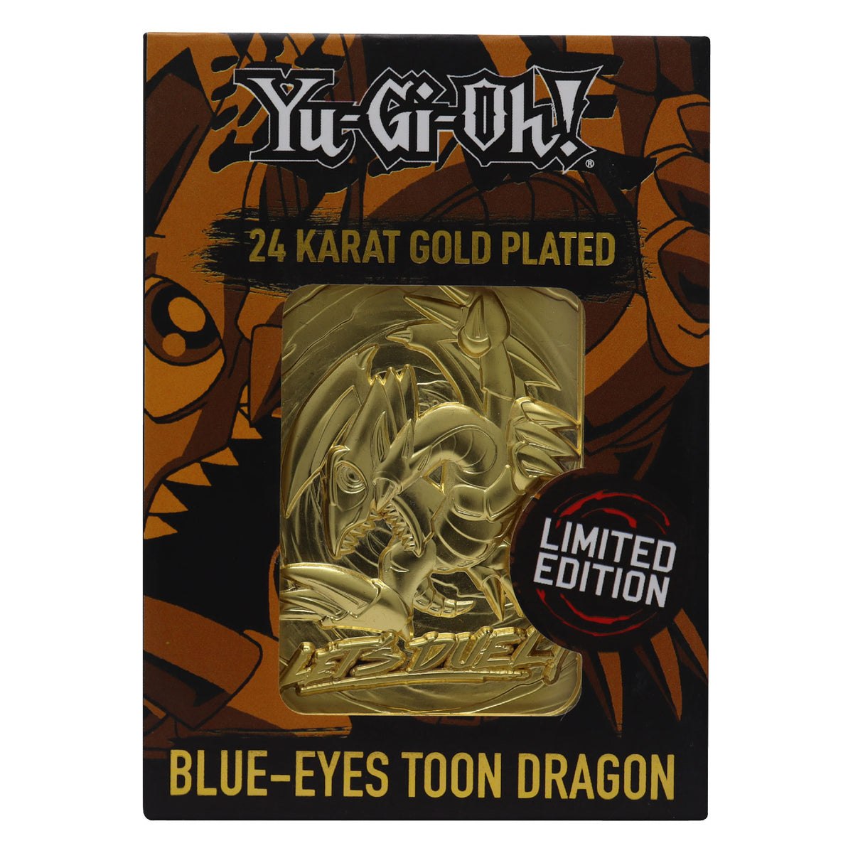 Yu-Gi-Oh! Limited Edition 24k Gold Plated Blue Eyes Toon Dragon Metal Card