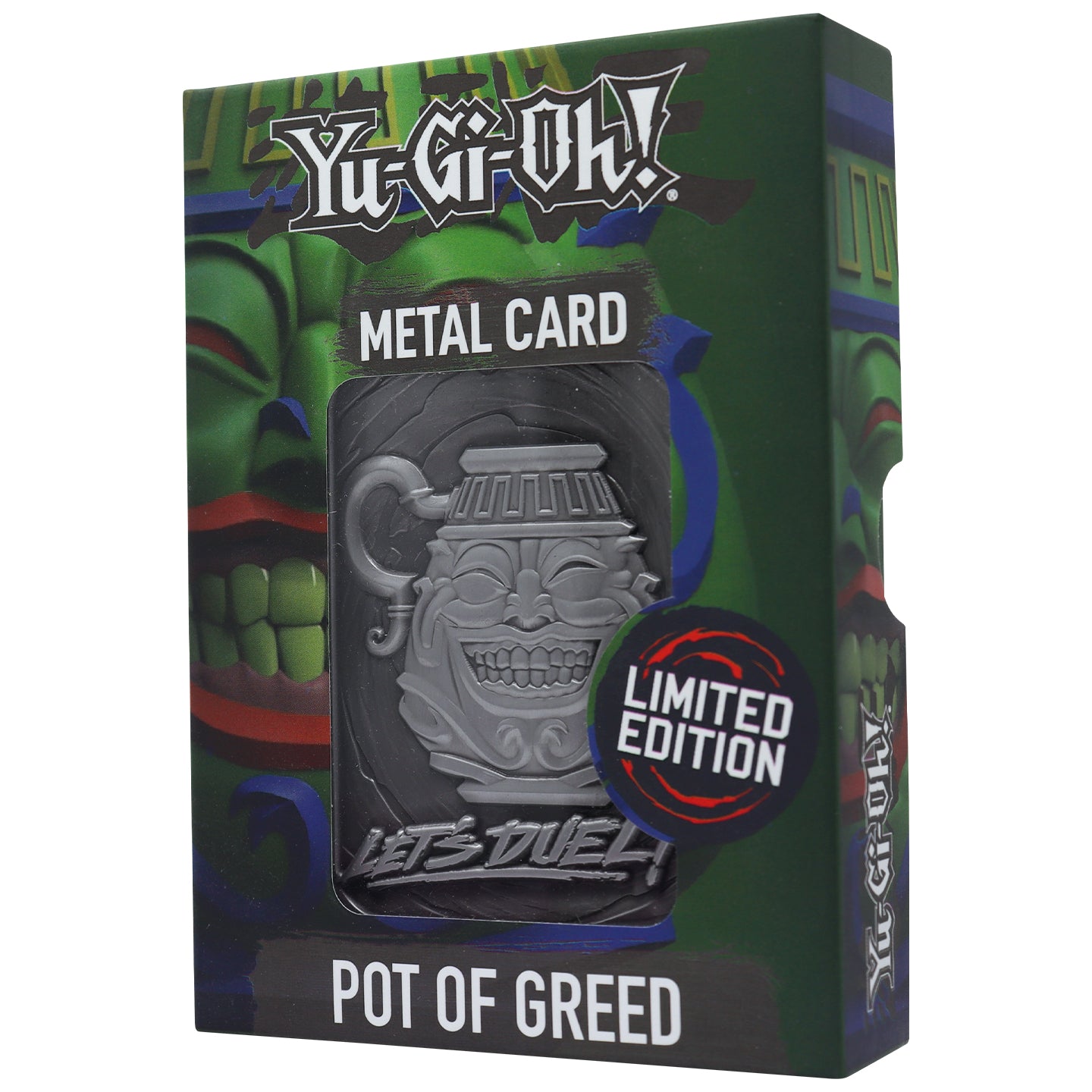 Yu-Gi-Oh! limited edition pot of greed metal card from Fanattik