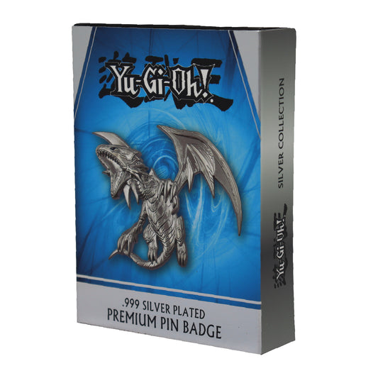 Yu-Gi-Oh! Limited Edition Blue Eyes White Dragon .999 Silver Plated XL Pin Badge