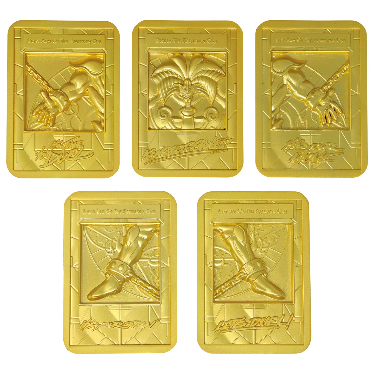 Yu-Gi-Oh! Exodia the Forbidden One 24k Gold Plated Ingot Set