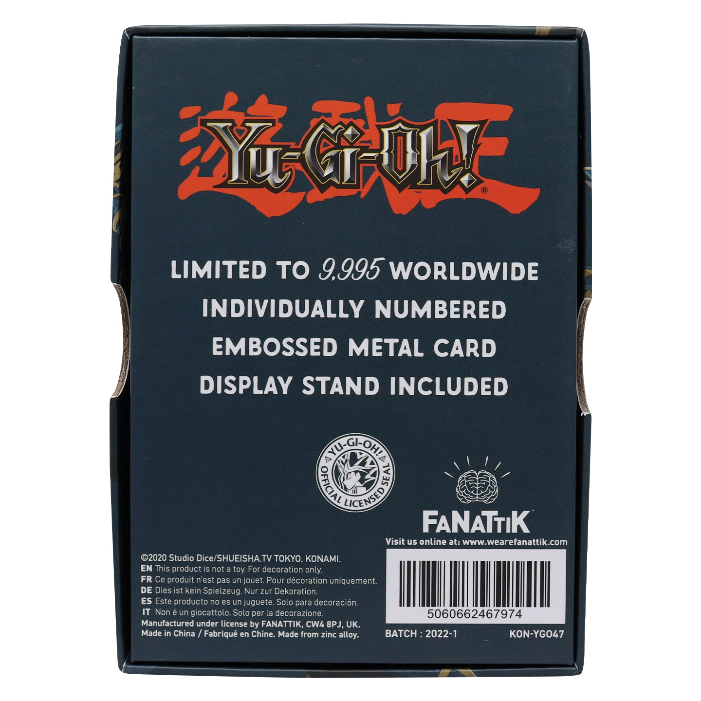 Yu-Gi-Oh! limited edition dark paladin metal card from Fanattik